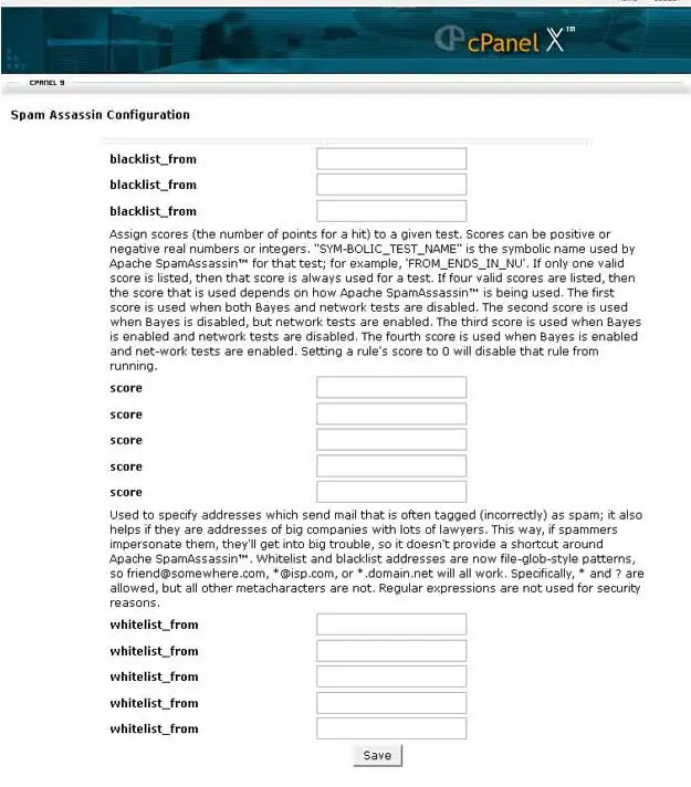Spam Assassin instructions details